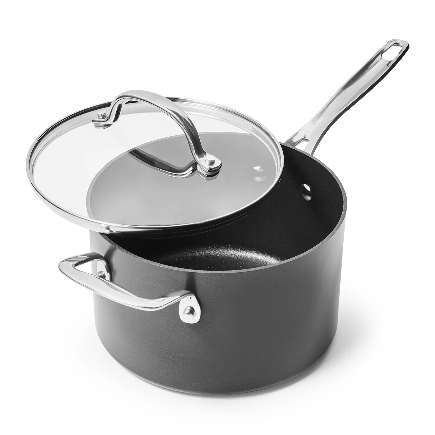 Sur La Table Signature Hard Anodized Nonstick Saucepan