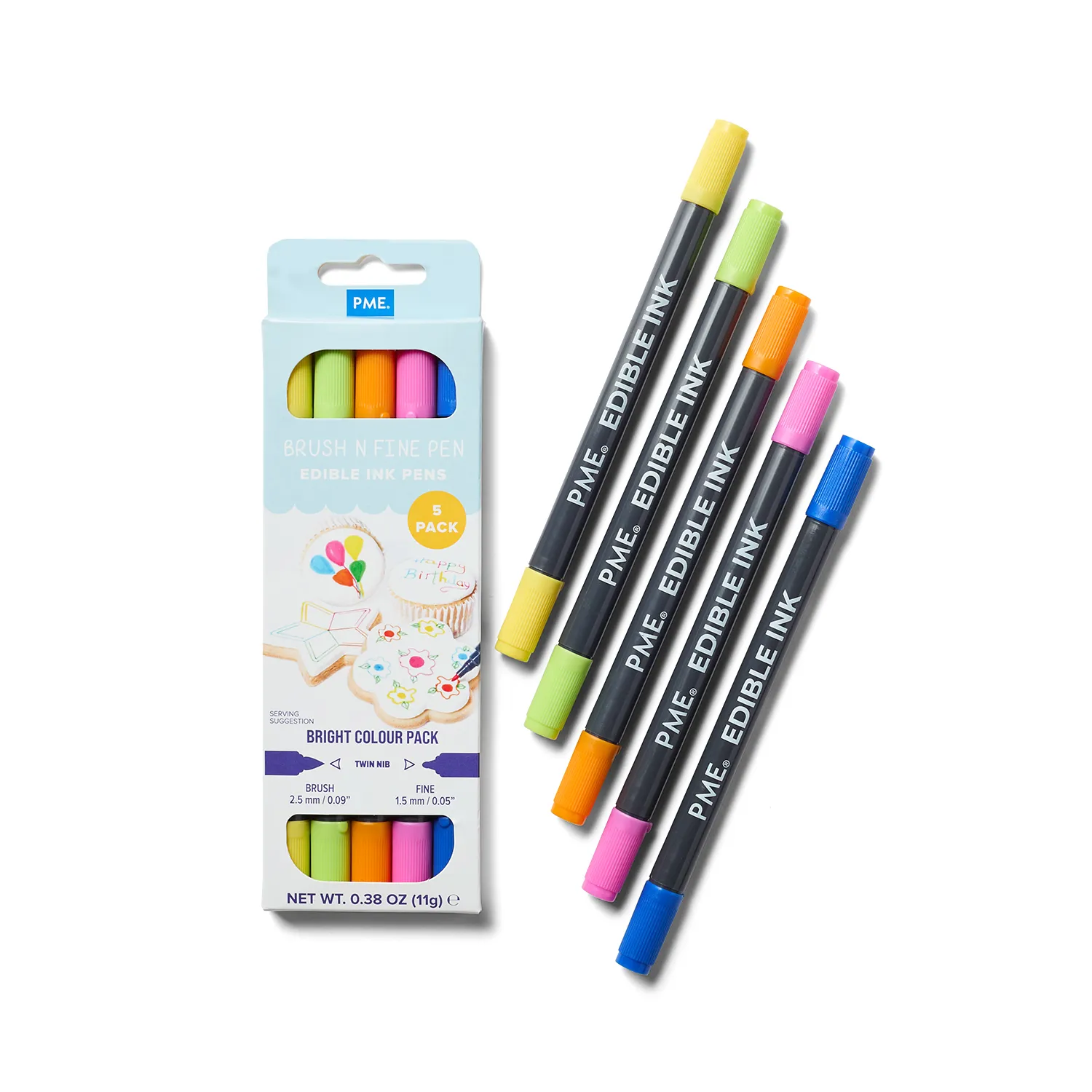 PME Bright Colored Edible Ink Pens, Set of 5