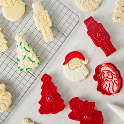 Holiday Impression Cookie Cutters, Set of 4