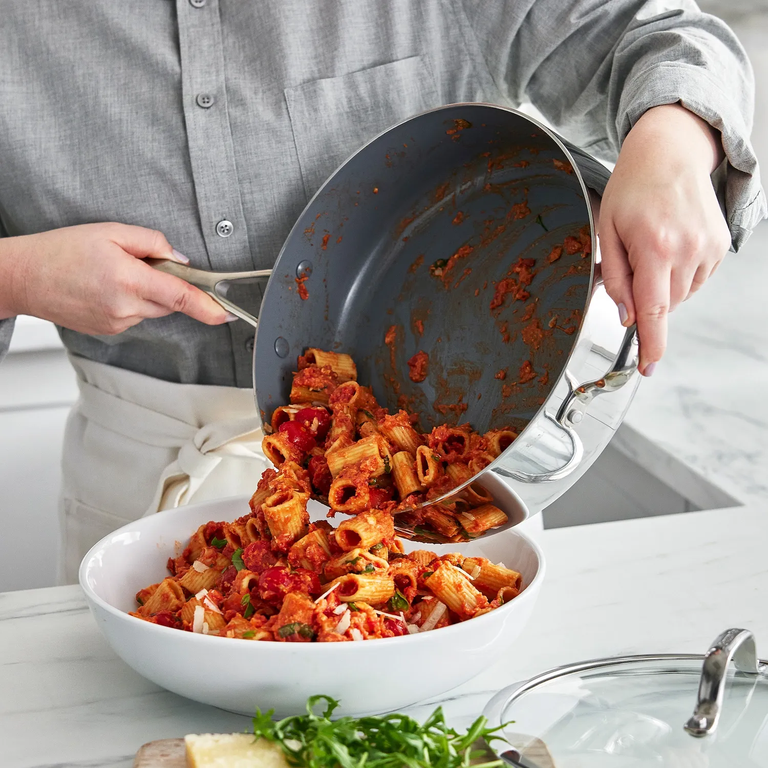 GreenPan Stainless Steel Valencia Pro Ceramic Nonstick Sauté Pan w/ Lid, 5 qt.