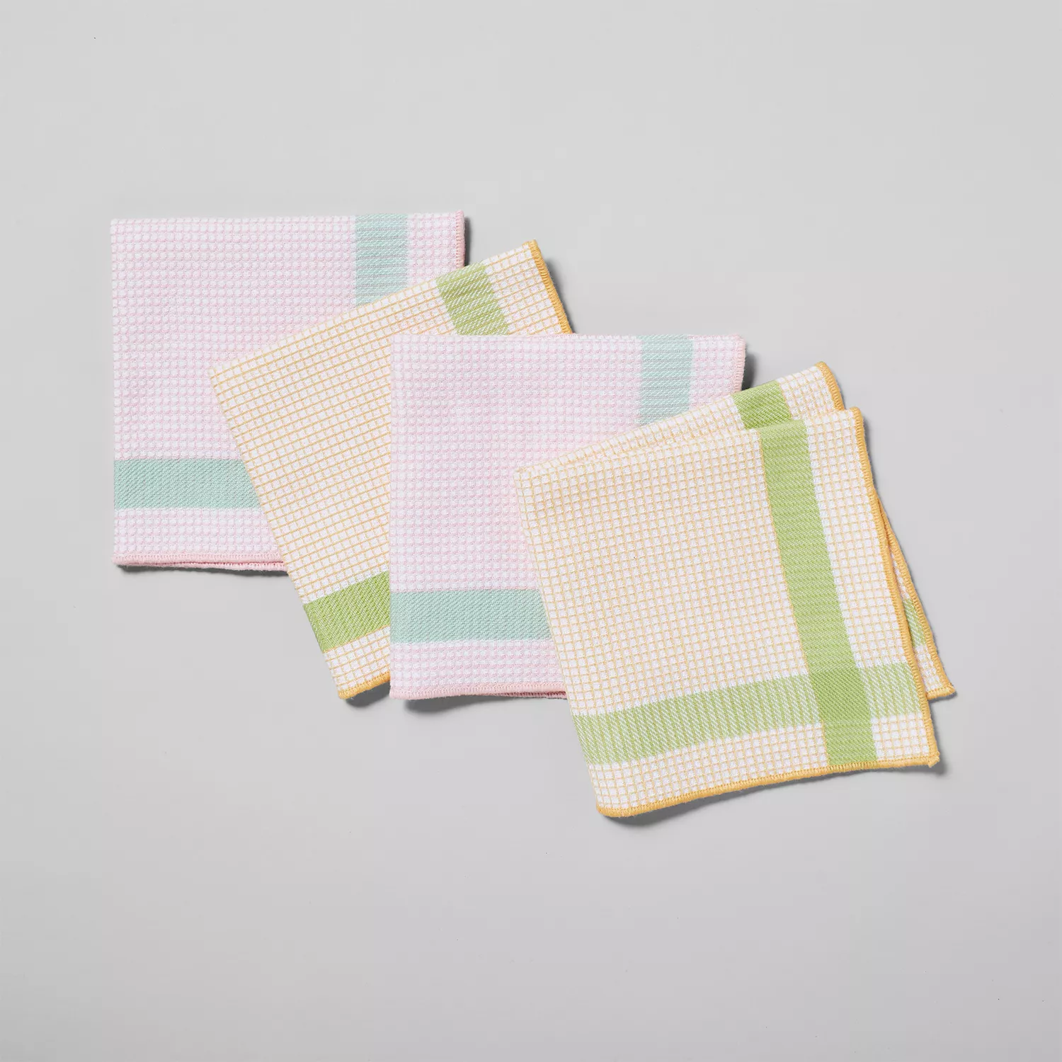 Sur La Table Assorted Waffle Dishcloths, Set of 4