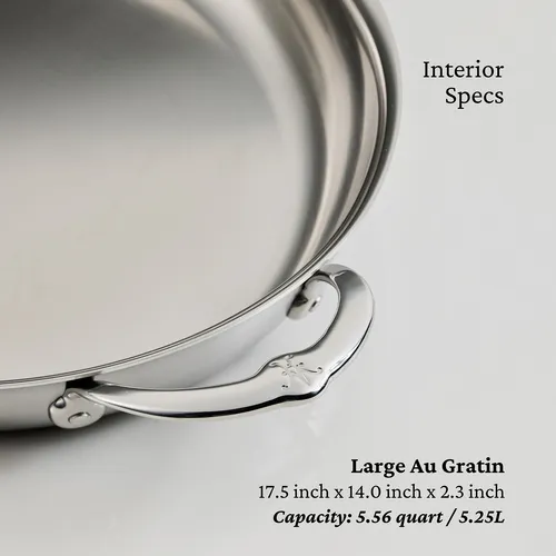 Hestan Provisions Stainless Steel Oval Au Gratin Dish