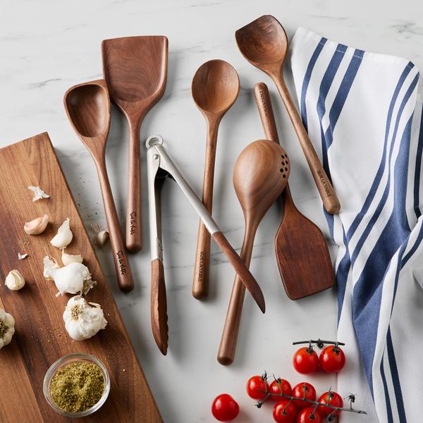 Sur La Table Walnut Straining Spoon - thumbnail 3