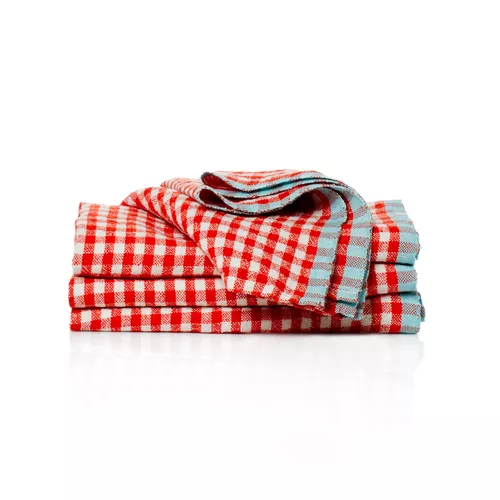 Caravan Two-Tone Check Napkins, Set of 4