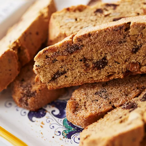 Cappuccino Biscotti with Hazelnuts and Chocolate