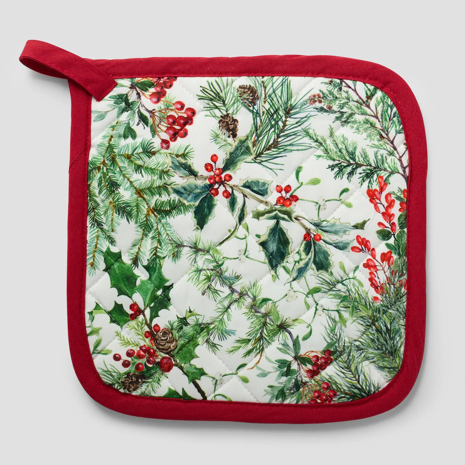 Sur la table Winter Botanical Potholder
