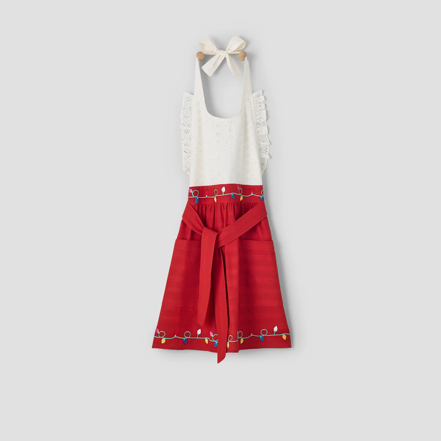 Sur La Table Embroidered String Lights Apron