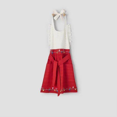 Sur La Table Embroidered String Lights Apron