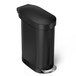 Simplehuman Slim Step Trash Can, 12 gal. The hinged can rim makes everything rather awkward, I guess I miss their fully removable inner bins