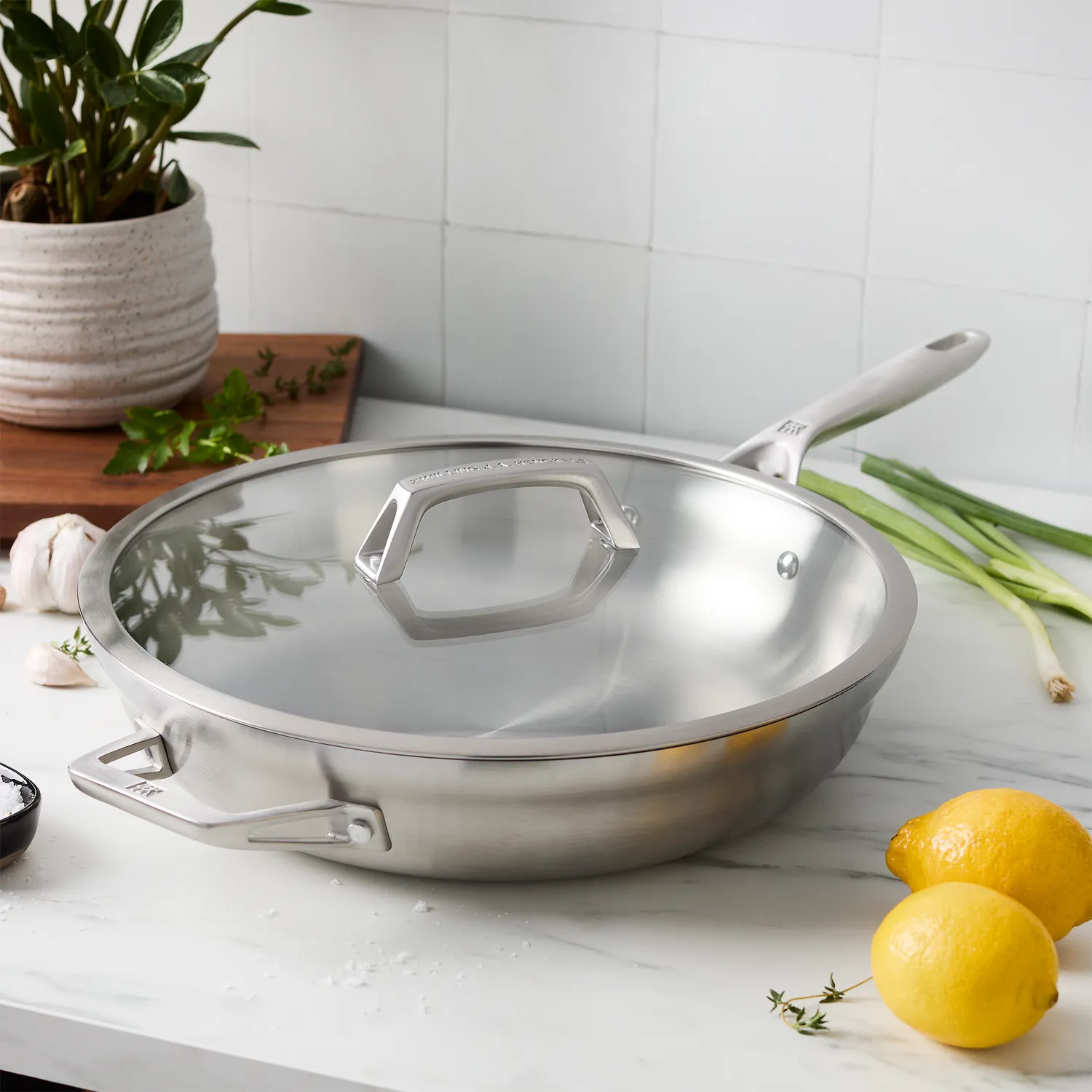 Zwilling Motion Stainless Steel Sauté Pan, 5 qt.