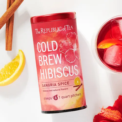 The Republic of Tea Cold Brew Hibiscus Sangria Spice Iced Tea