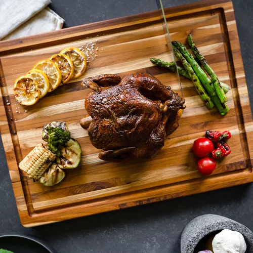 Teakhaus Heavy-duty Reversible Board with Juice Canal and Hand Grips