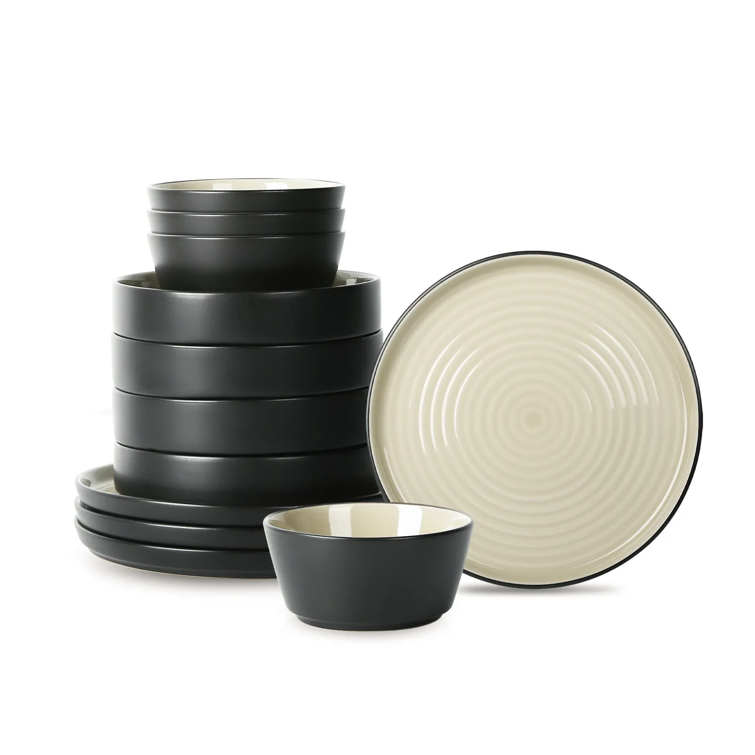 Stone Lain Elica Stoneware 12-Piece Dinnerware Set