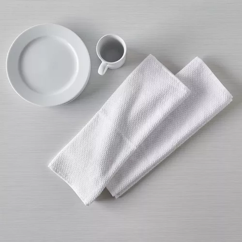 Organic Cotton Kitchen Towels, White