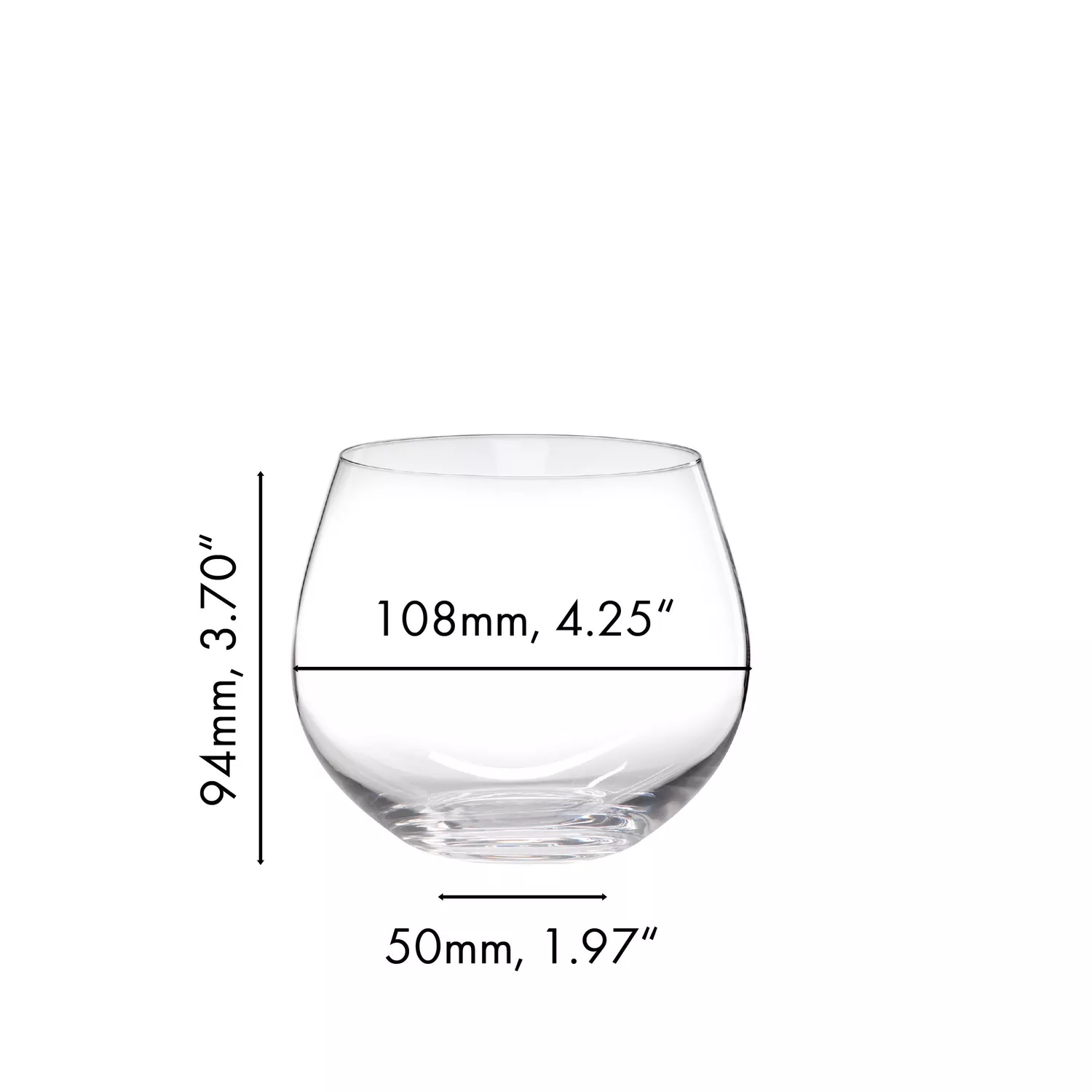 RIEDEL O Wine Tumbler Oaked Chardonnay Wine Glass, Set of 2