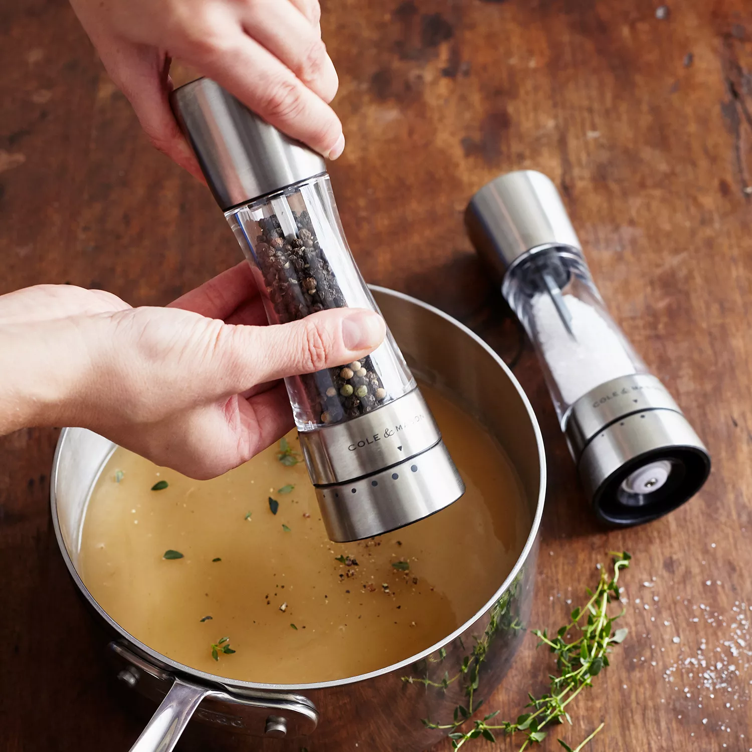 Cole &#38; Mason Derwent Salt & Pepper Mills, Stainless Steel