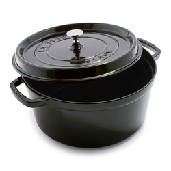 Staub Round Dutch Oven, 7 qt. Very well made, and comparable to Le Creuset