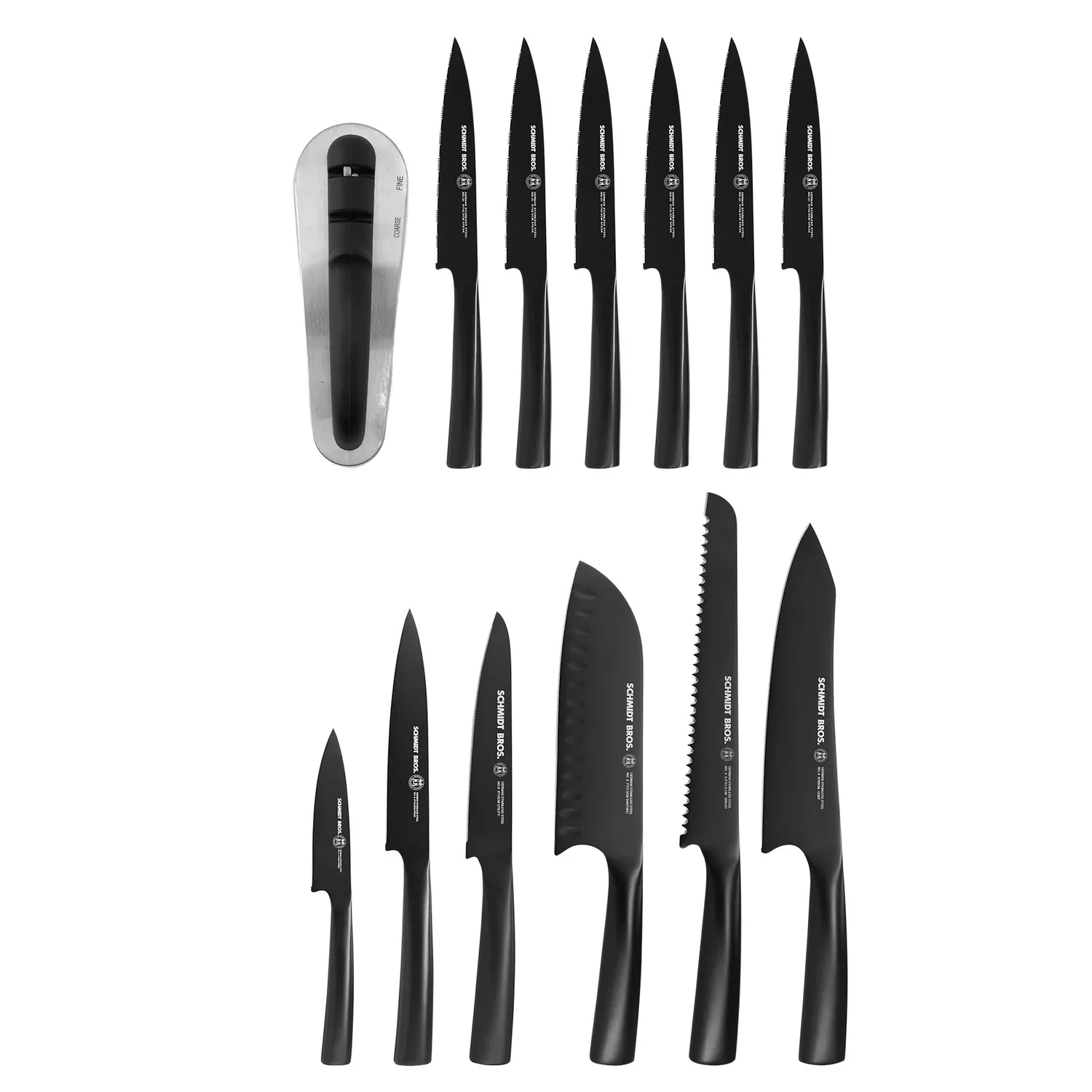 Schmidt Brothers Jet Black 7-Piece Knife Block Set Matte  - Best Buy