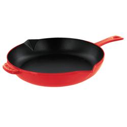 Staub Cast Iron Skillet, 12" This pan is the best!  Some reviews say that food sticks