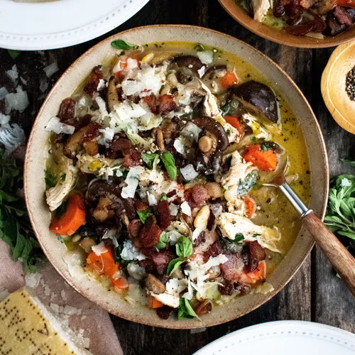 Creamy Chicken & Mushroom Stew