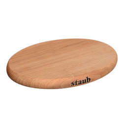 Staub Magnetic Oval Wood Trivet This is one amazing trivet, designed to keep your Staub pots and pans in place on the beautiful beechwood