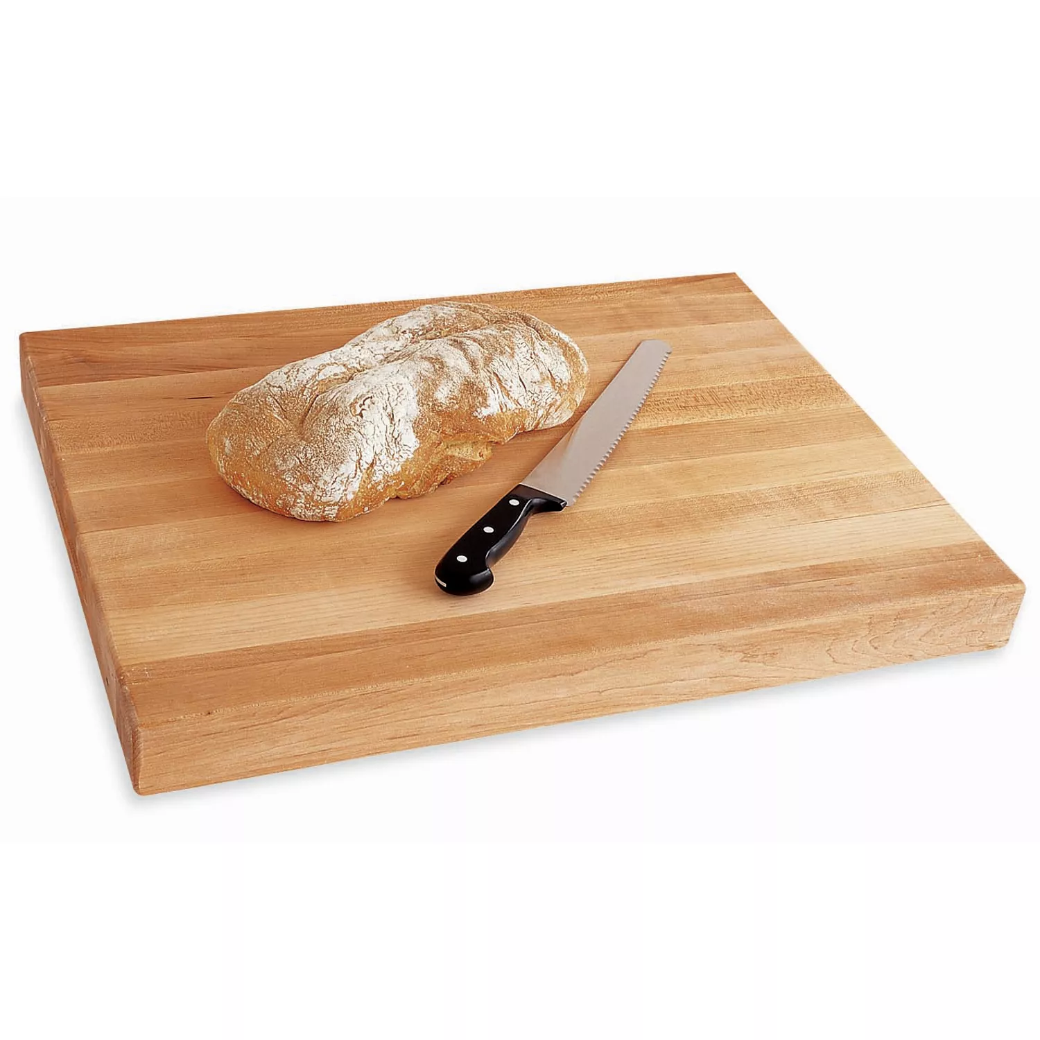 John Boos Maple Edge Grain Cutting Board with Grips, 1.5" Thick