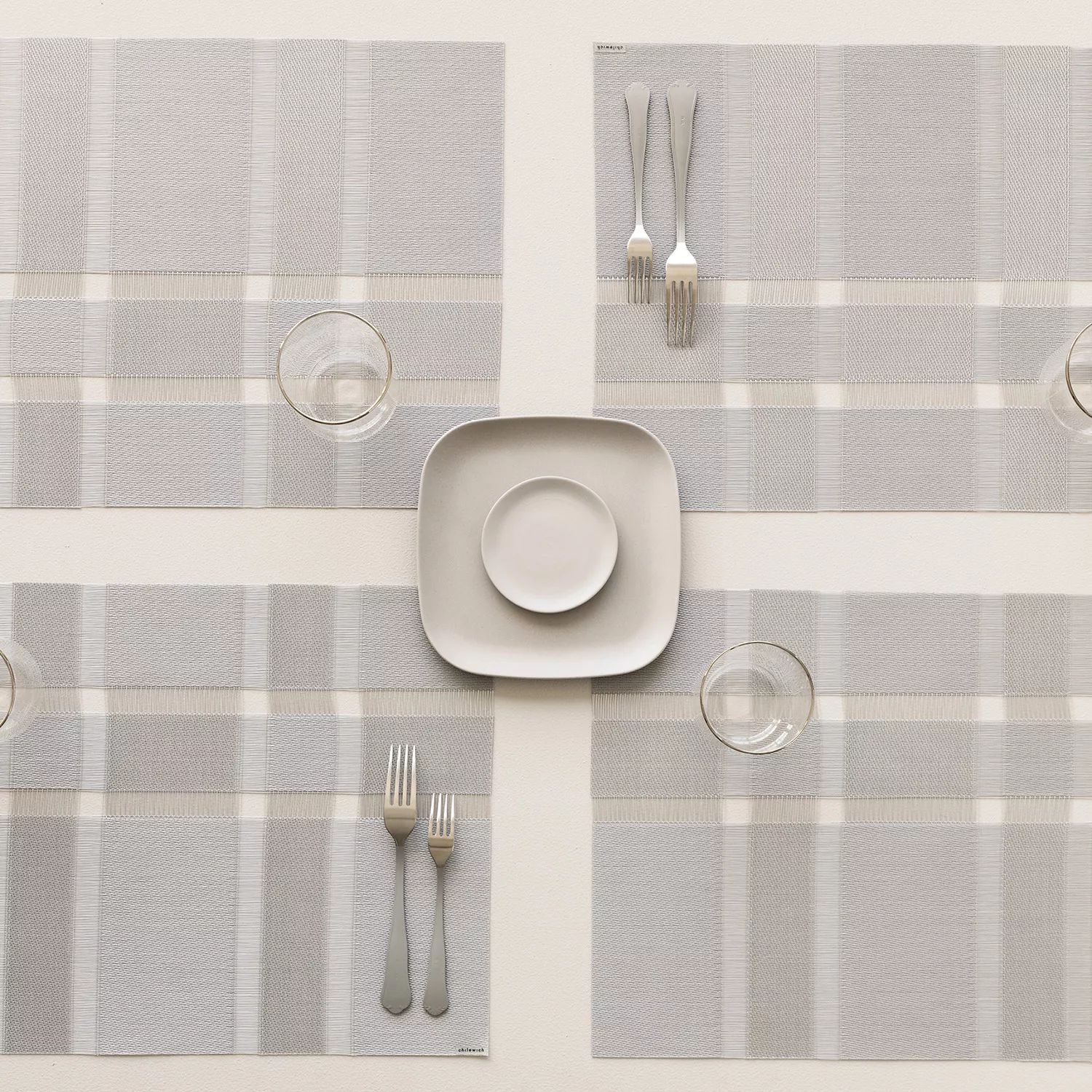 Chilewich Interlaced Silver Placemat 