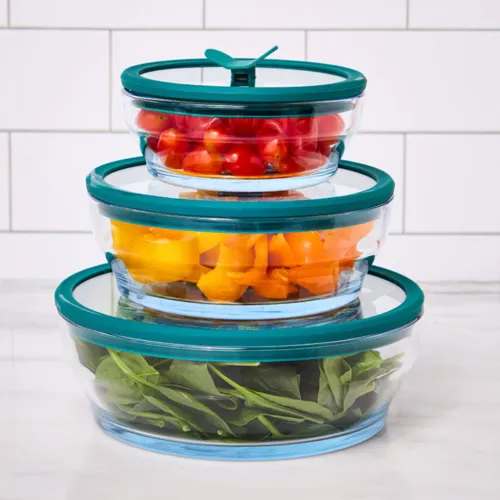 Anyday Microwave 12-Piece Glass Round Dish Set