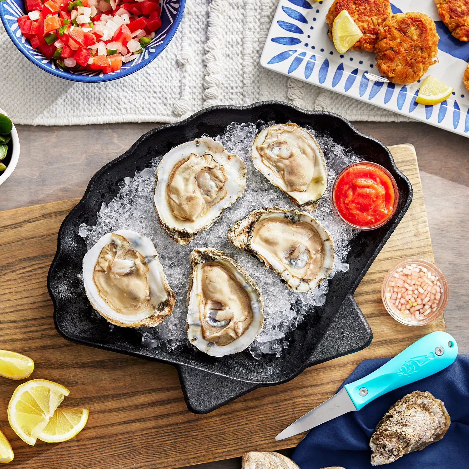 Sur La Table Cast-Iron Oyster Pan 