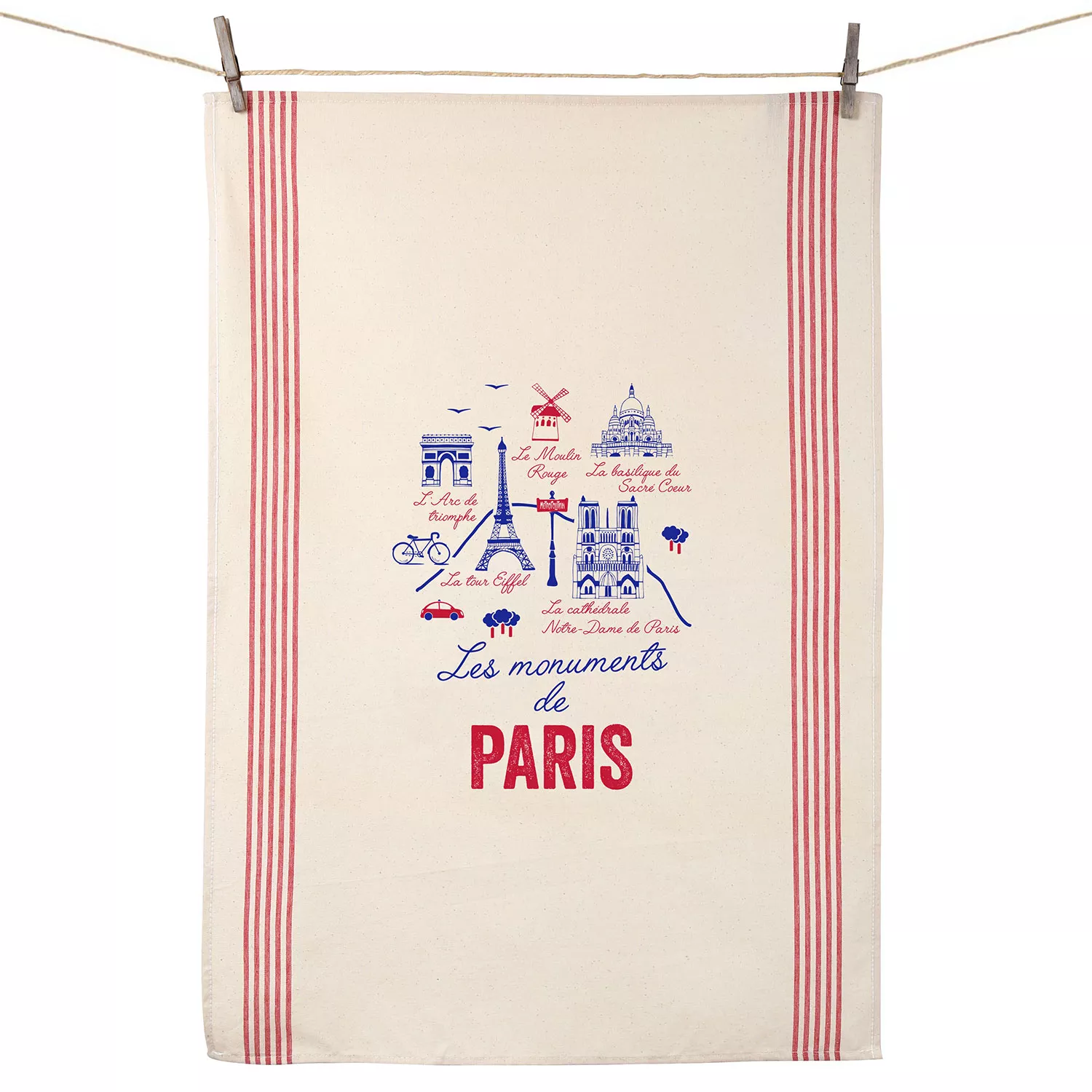 Tissage de L&#8217;Ouest Les Monuments de Paris Towel