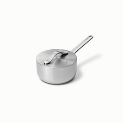 Caraway 5-Ply Stainless Steel Saucepan After reading many reviews and professional opinions I decided to buy Caraway stainless steel