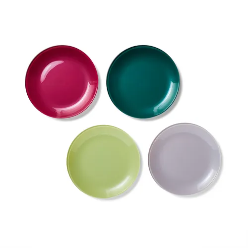 Sur La Table Orchid Glass Appetizer Plates, Set of 4