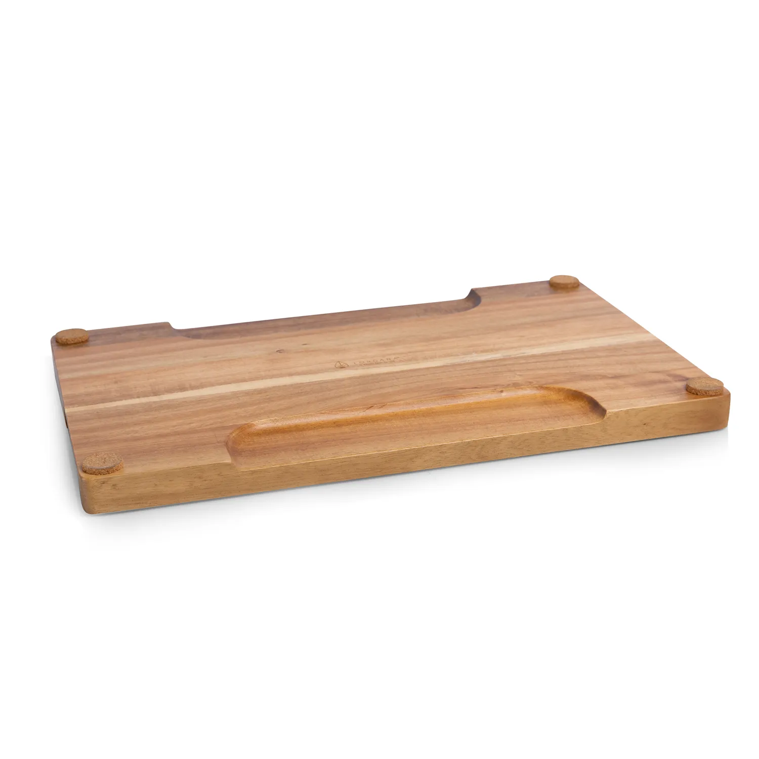 Picnic Time Ventana Tempered Glass & Acacia Wood Cheese Board & Knife Set 