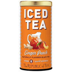 The Republic of Tea Ginger Peach Iced Tea We moved from carbonated beverages to iced tea some time ago and have felt better drinking tea