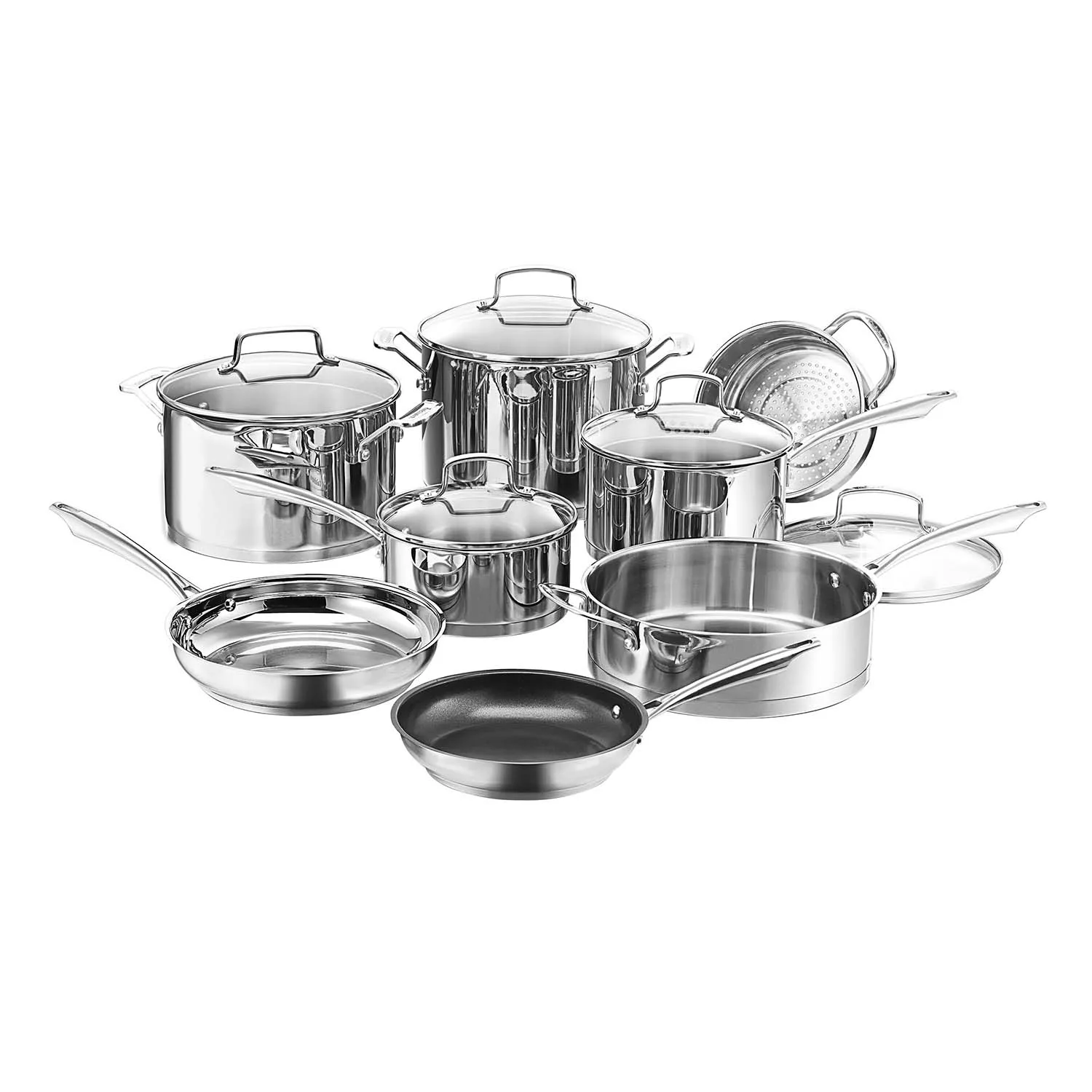 Cuisinart 17-Piece Chefs Classic Stainless Steel Cookware Set
