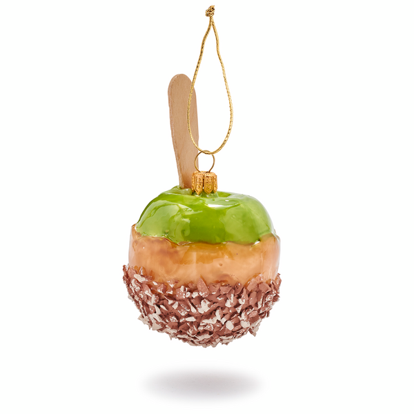 Caramel Apple Glass Ornament