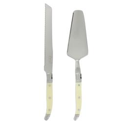 French Home Laguiole Faux Ivory Conoisseur Cake Slicer and Server Set 