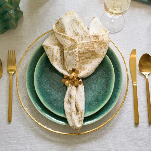 Sur La Table Gold Rim Glass Charger