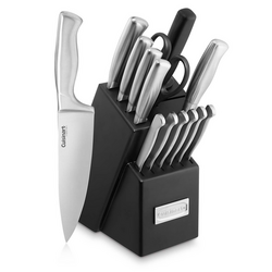 Cuisinart 15-Piece Hollow Handle Stainless Steel Knife Block Set