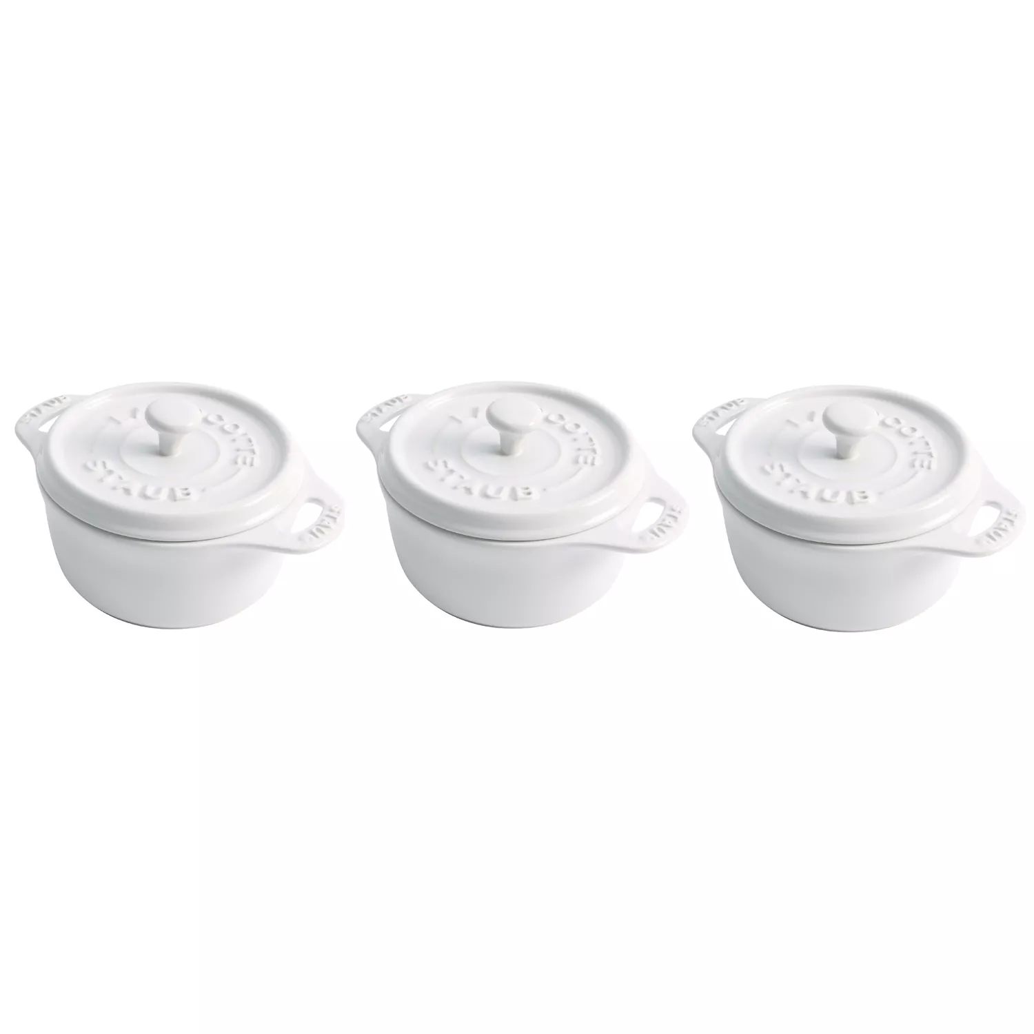 Staub Stoneware Mini Cocottes, Set of 3