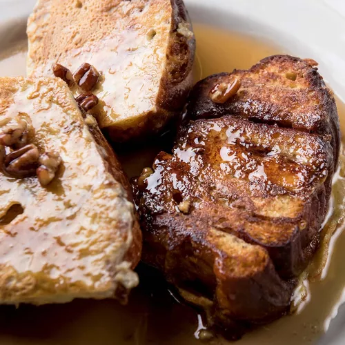 Brioche French Toast Casserole with Pecans