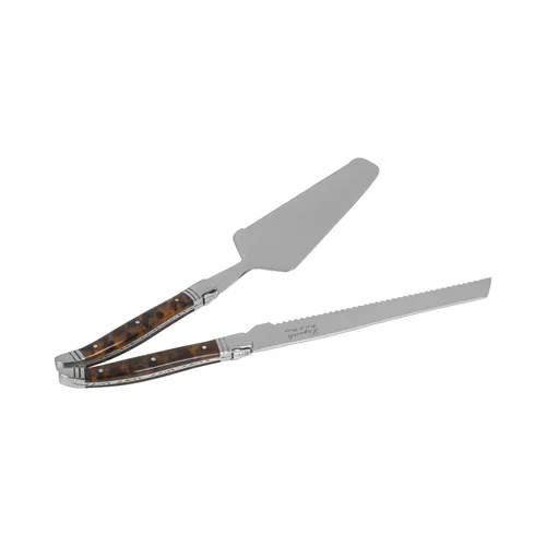 French Home Laguiole Faux Ivory Conoisseur Cake Slicer and Server Set