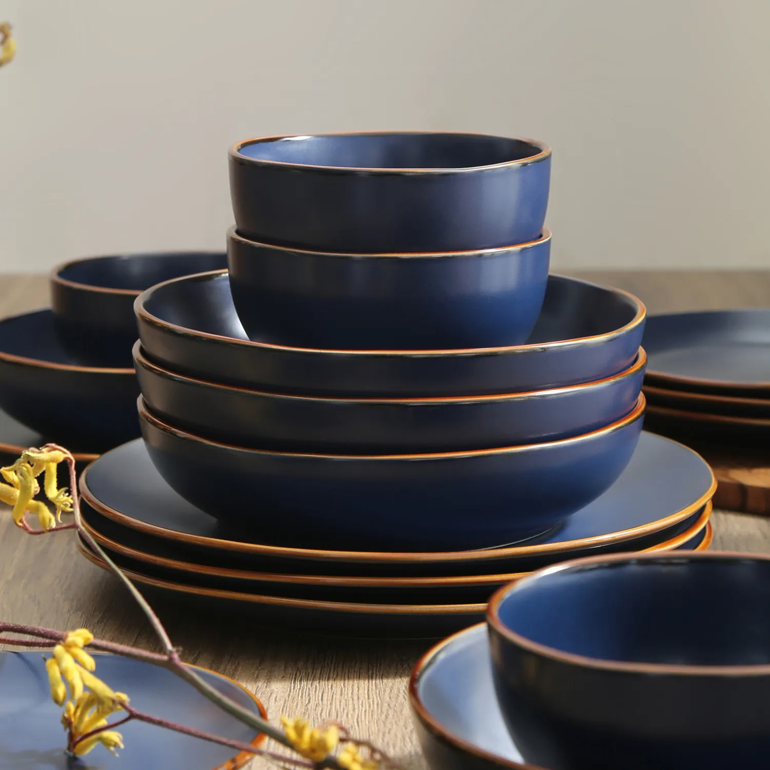 Stone Lain Brasa Stoneware 16-Piece Dinnerware Set
