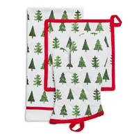 Sur La Table Christmas Tree Stripe 3-Piece Gift Set