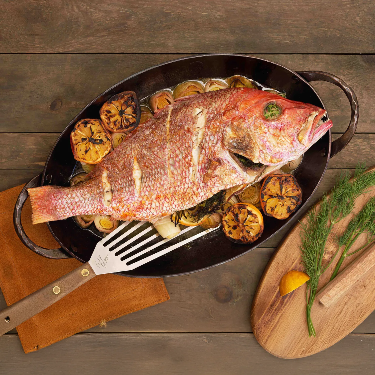 Smithey Carbon Steel Oval Roaster, 11"x 7"