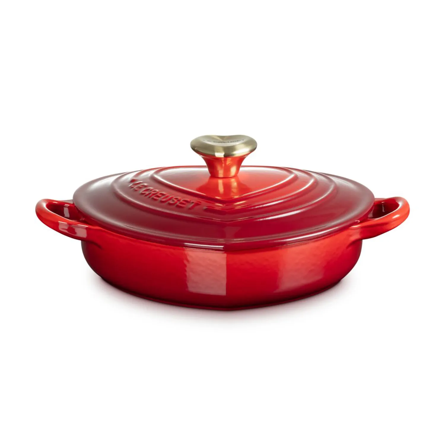 Le Creuset Traditional Enameled Cast Iron Shallow Heart Cocotte, 1.25 Qt.