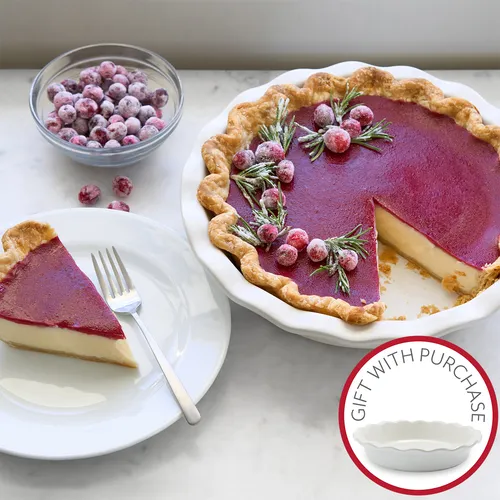 Take & Bake: Cranberry Custard Pie + Pie Dish