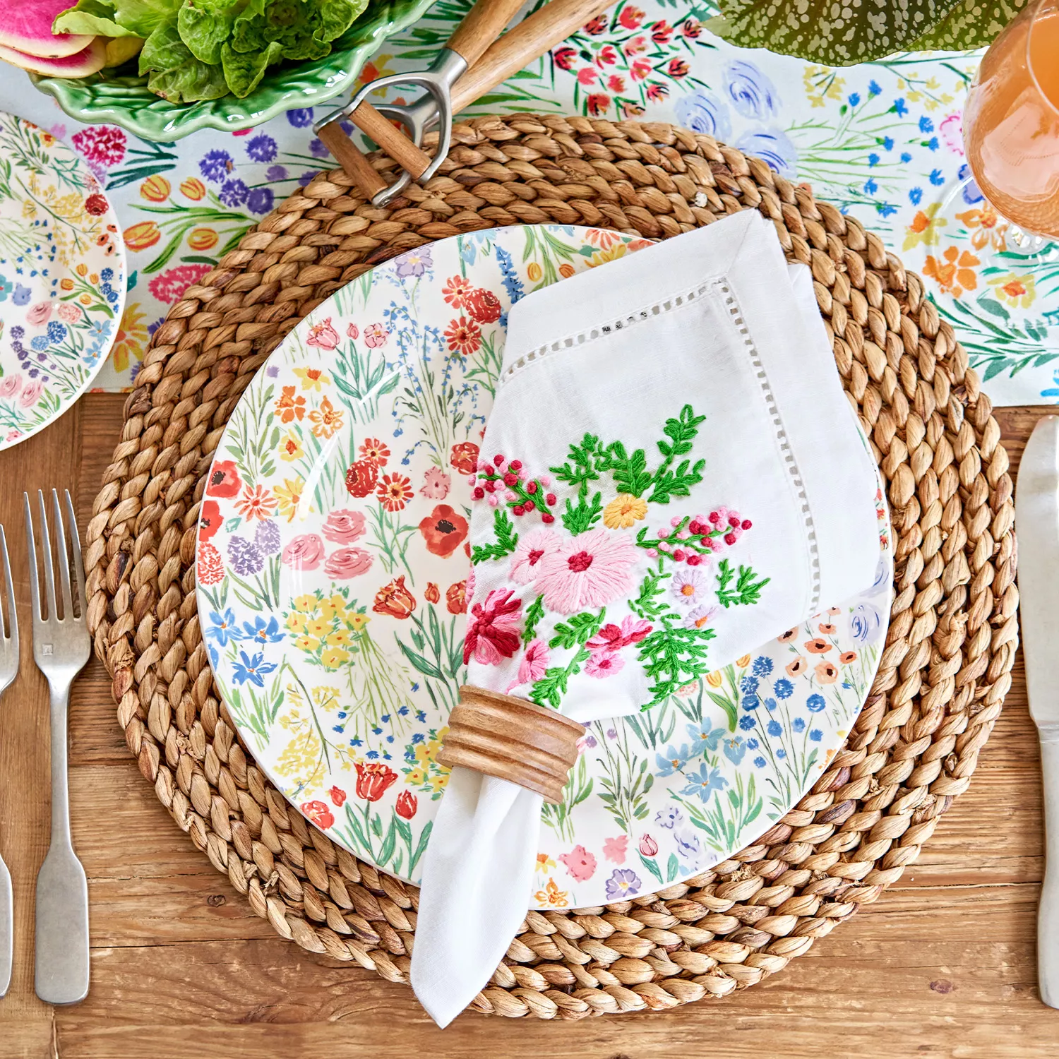 Sur La Table Jardin Embroidered Napkins, Set of 4