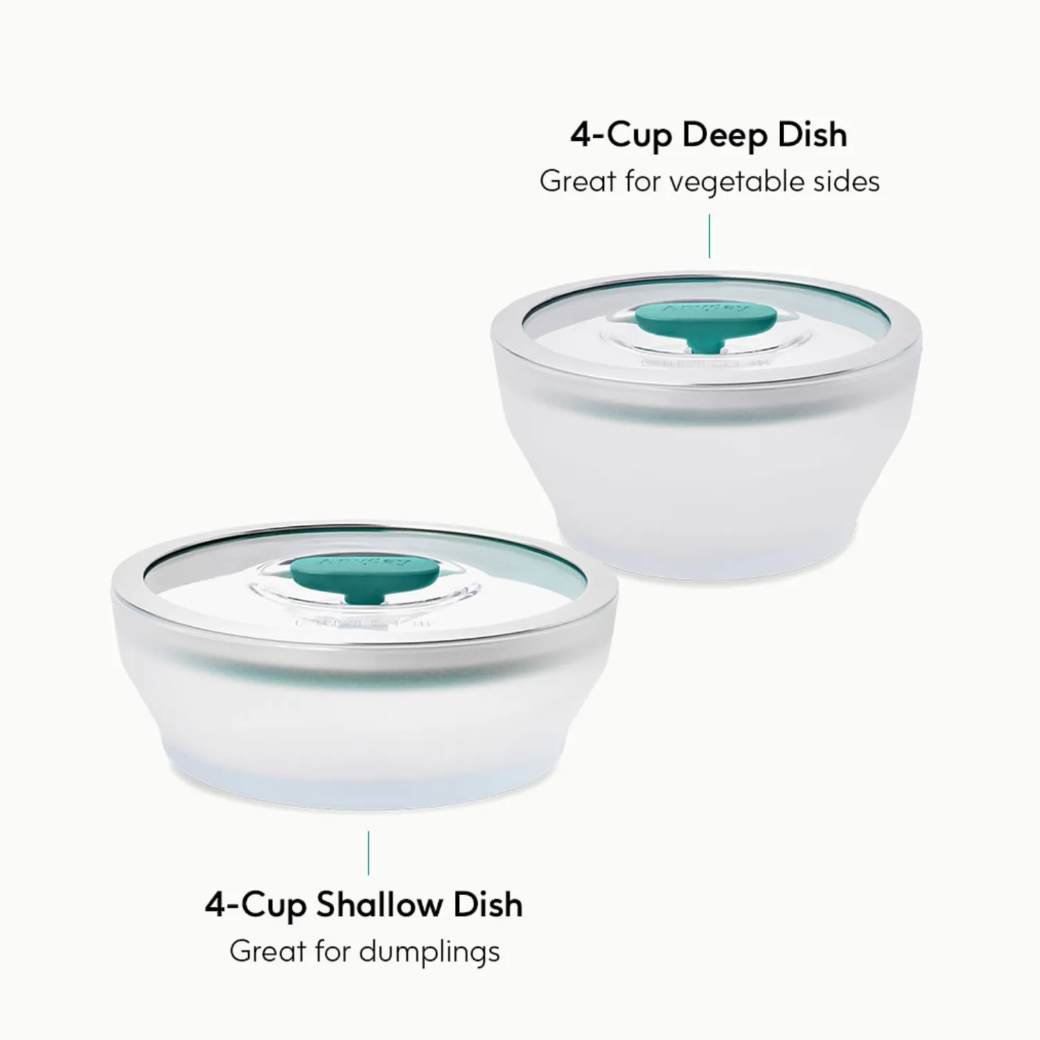 Anyday Microwave Medium 4-Piece Glass Round Dish Set