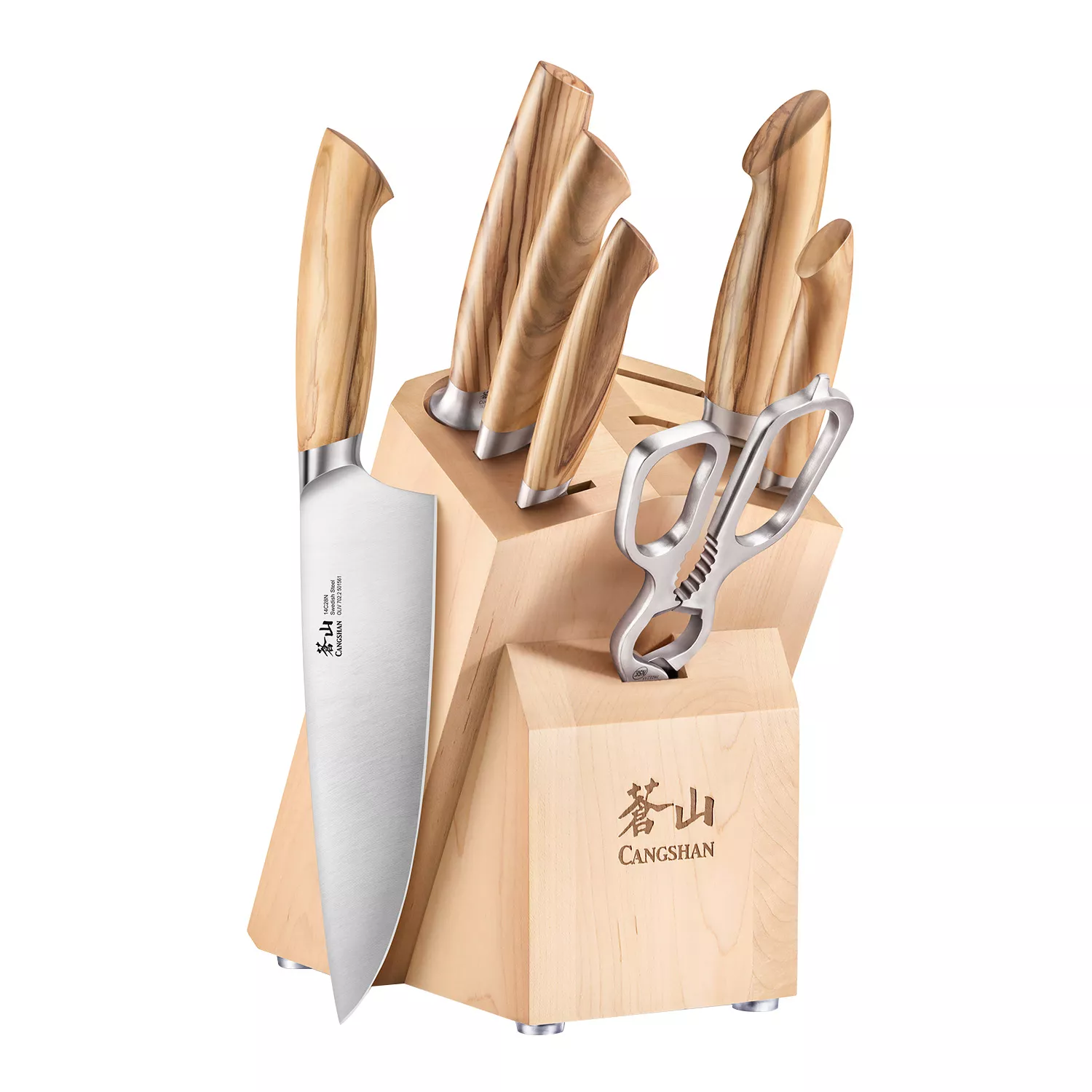 Cangshan A Series 16-piece Swedish Steel Forged Knife Block Set